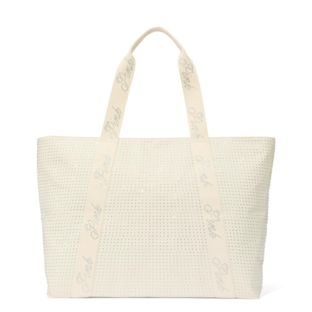 Victoria's Secret PINK Cream Perforated Tote